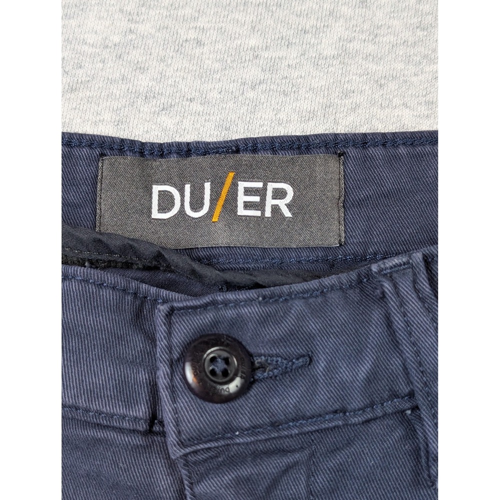 DU/ER Mens 30 Live Free Chino Shorts 9" Blue Ultra Lightweight Stretch Cooling - Picture 5 of 9